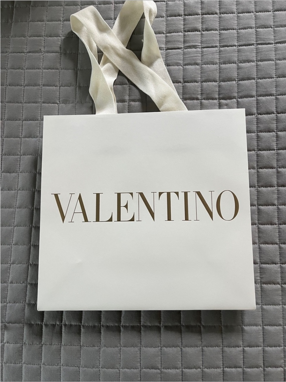 Valentino White bad  with Gold Logo
